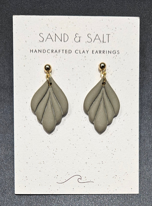 Sand and Salt Earrings - Wren Mini Olive