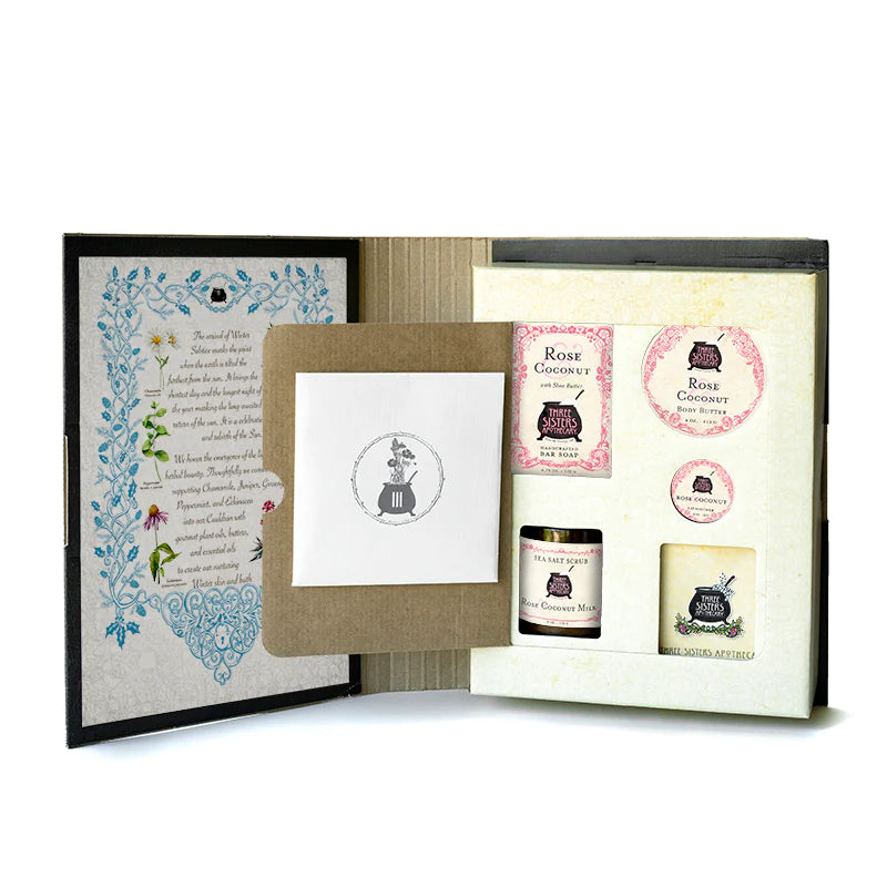 Three Sisters Apothecary Winter Tome Gift Set - Rose & Coconut
