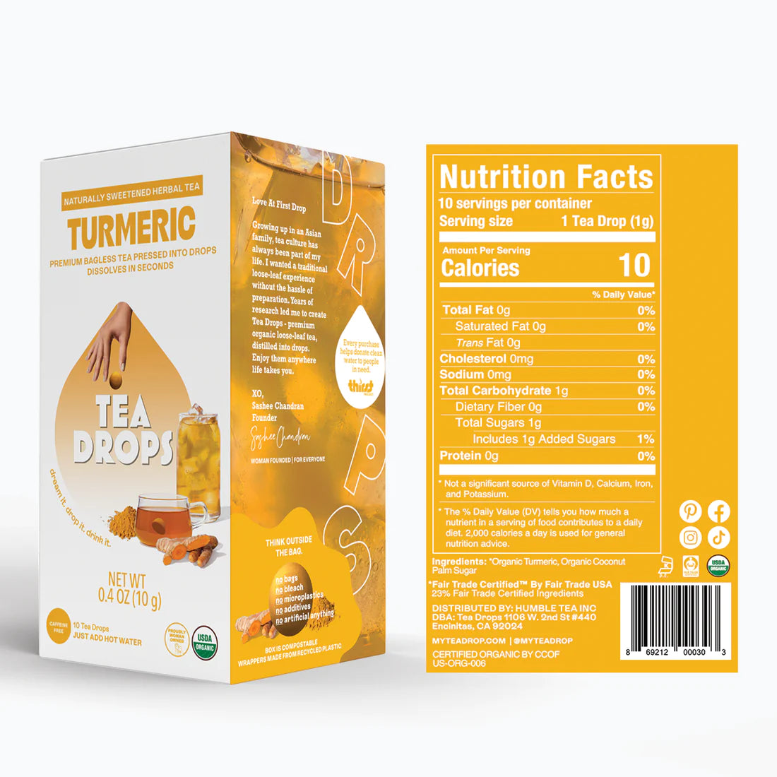 Tea Drops - Turmeric (10 pack)