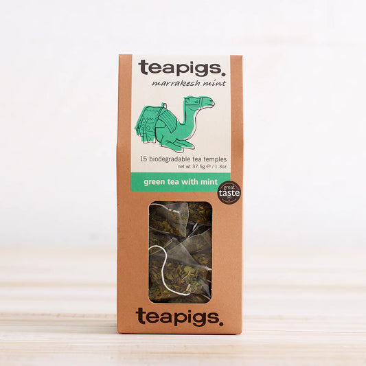 Teapigs-Green Tea with Mint Tea Temples (15 Count)