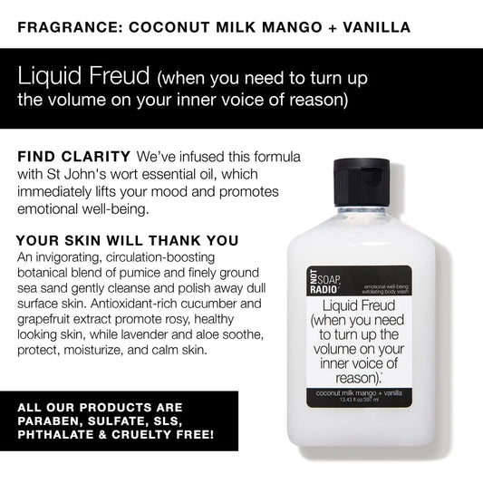 Not Soap, Radio Exfoliating Scrub - Coconut Milk Mango + Vanilla