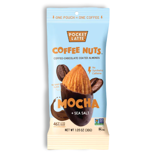 Pocket's Chocolates (Formerly Pocket Latte) - Sea Salt Coffee Nuts (1.05 oz)