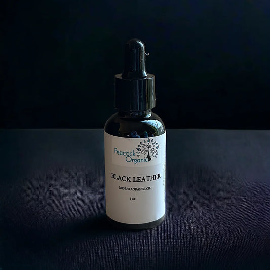Peacock Organic - Black Leather Masculine Perfume Oil