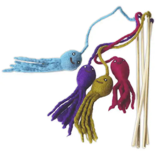 Dharma Dog Karma Cat - Octopus Teaser Cat Toy Assorted
