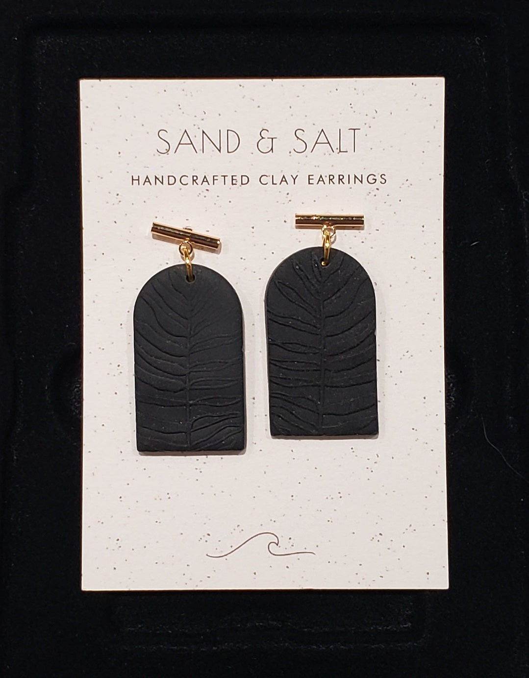Sand and Salt Earrings - Fern Black