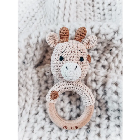 Marlowe and Sage LLC - Giraffe Hand Crochet Rattle