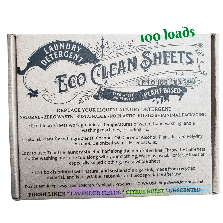 Symbiotic Products - Eco Clean Sheets - Concentrated Laundry
