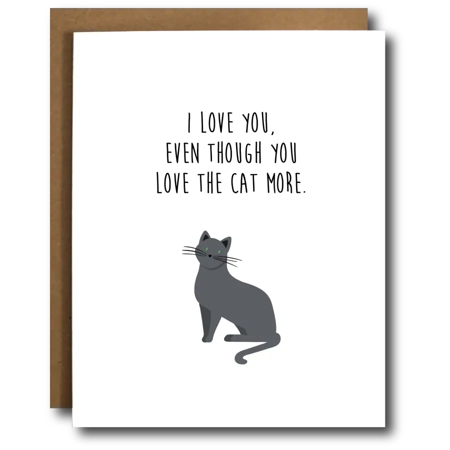 The Card Bureau - Funny Cat Love Card Card