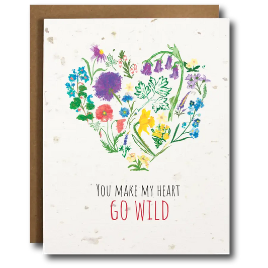 The Card Bureau - Heart Go Wild Plantable Card