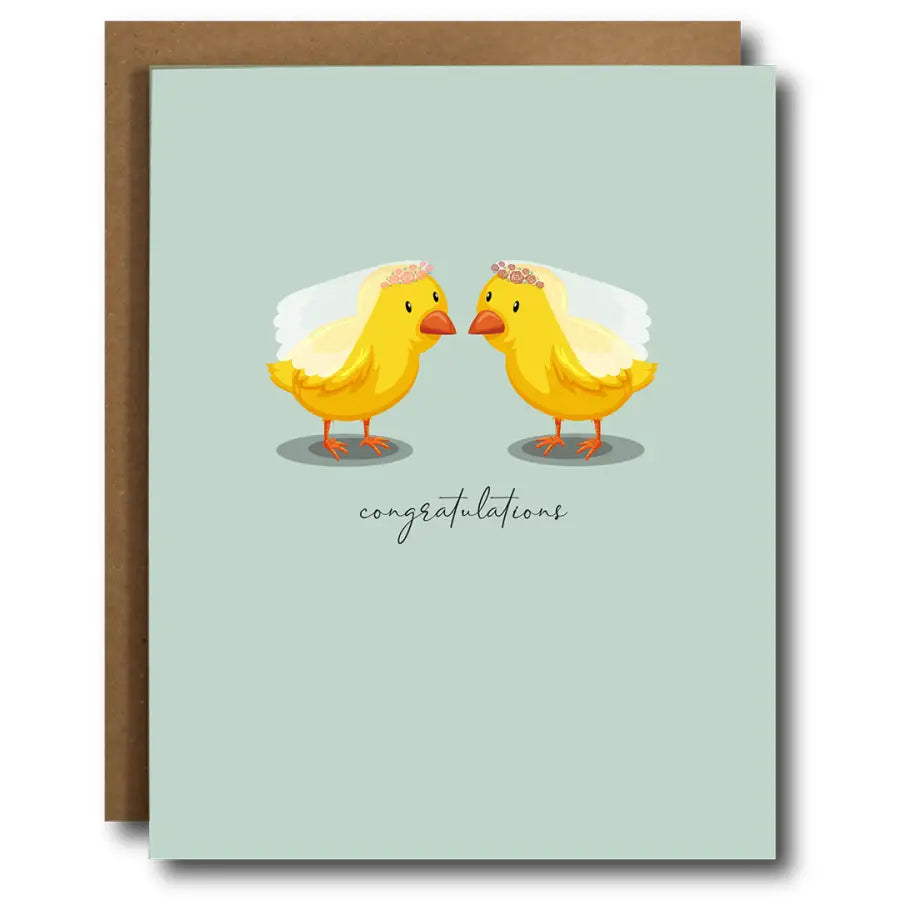 The Card Bureau - Two Chicks Lesbian Wedding Card