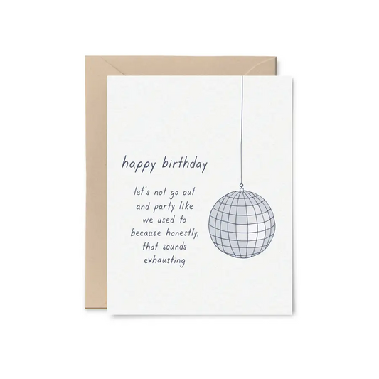 Tiny Hooray - Discoball Birthday Card