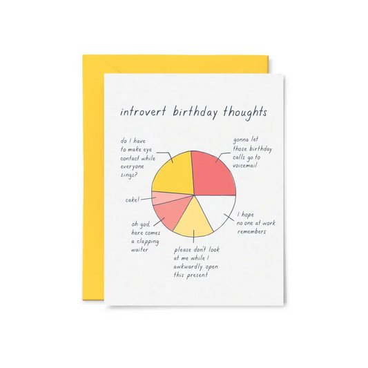 Tiny Hooray - Introvert Birthday Thoughts Card
